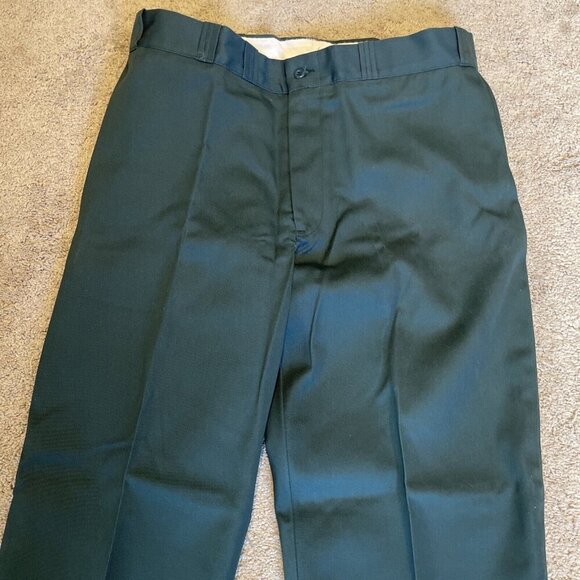 Vintage 90s Troutman Work Pants Size 37X30 Hunter Green Workwear Made in USA NWT - Picture 4 of 11